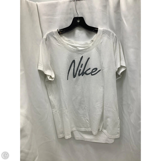 Top Short Sleeve By Nike In White, Size: Xl