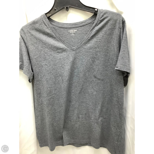 Top Short Sleeve By Lands End In Grey, Size: L