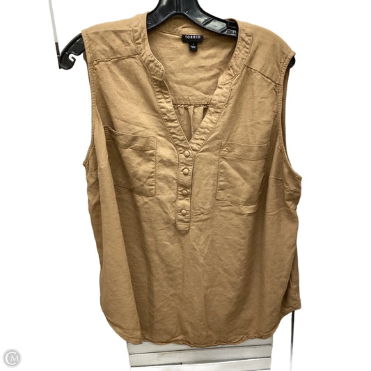 Top Sleeveless By Torrid In Brown, Size: Xl