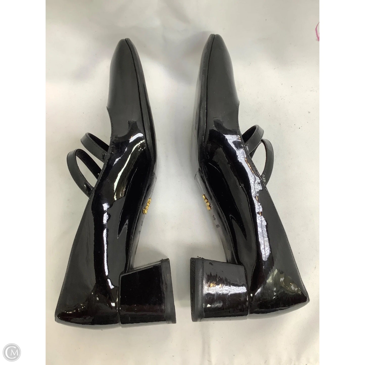Shoes Luxury Designer By Prada In Black, Size: 6.5