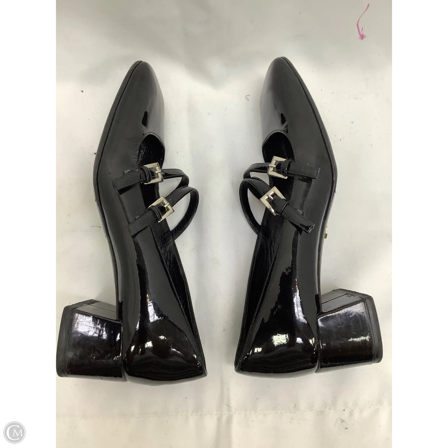 Shoes Luxury Designer By Prada In Black, Size: 6.5