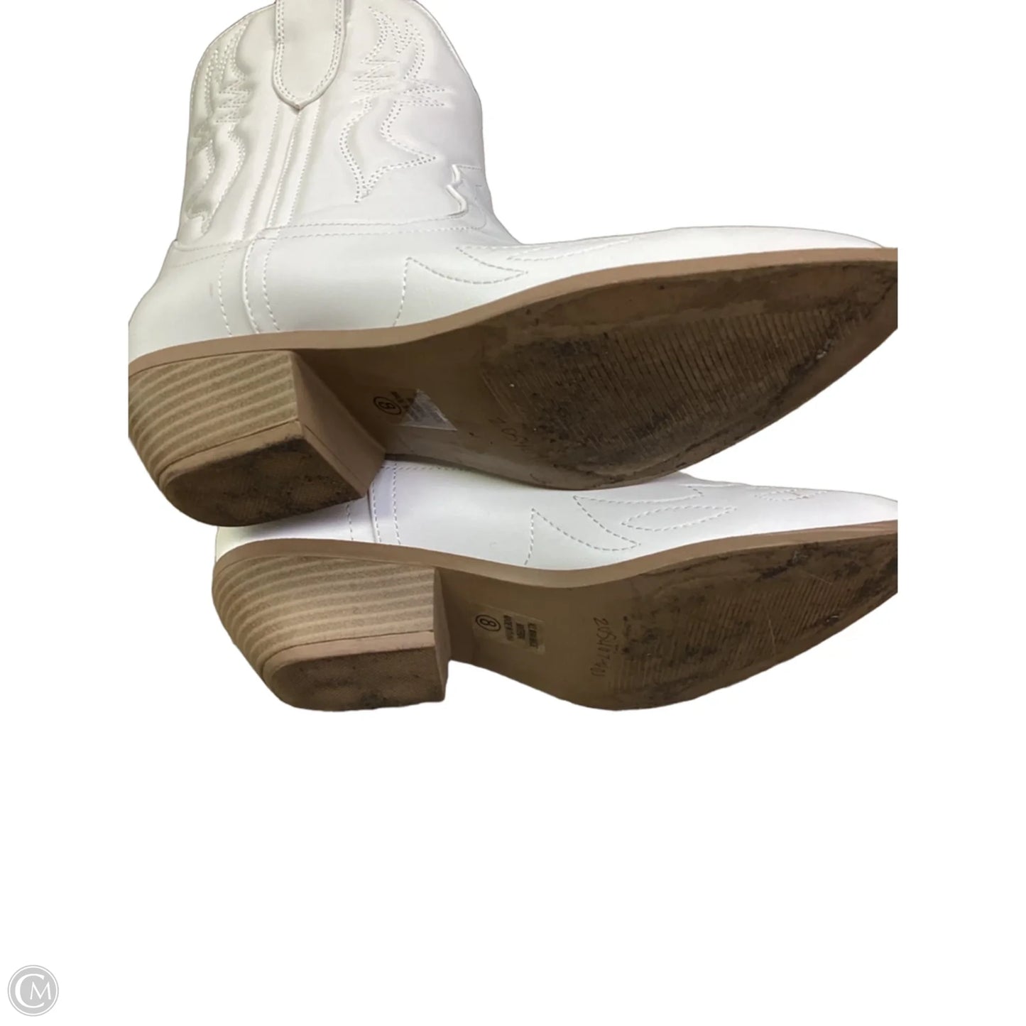 Boots Western By Soda In White, Size: 8