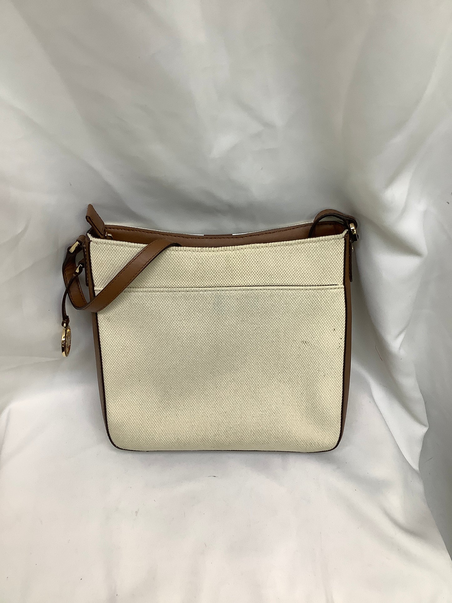 Handbag Designer By Michael Kors In Brown & Cream, Size:Small