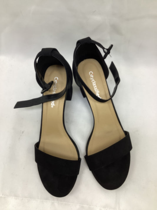 Sandals Heels Block By City Classified In Black, Size:8.5