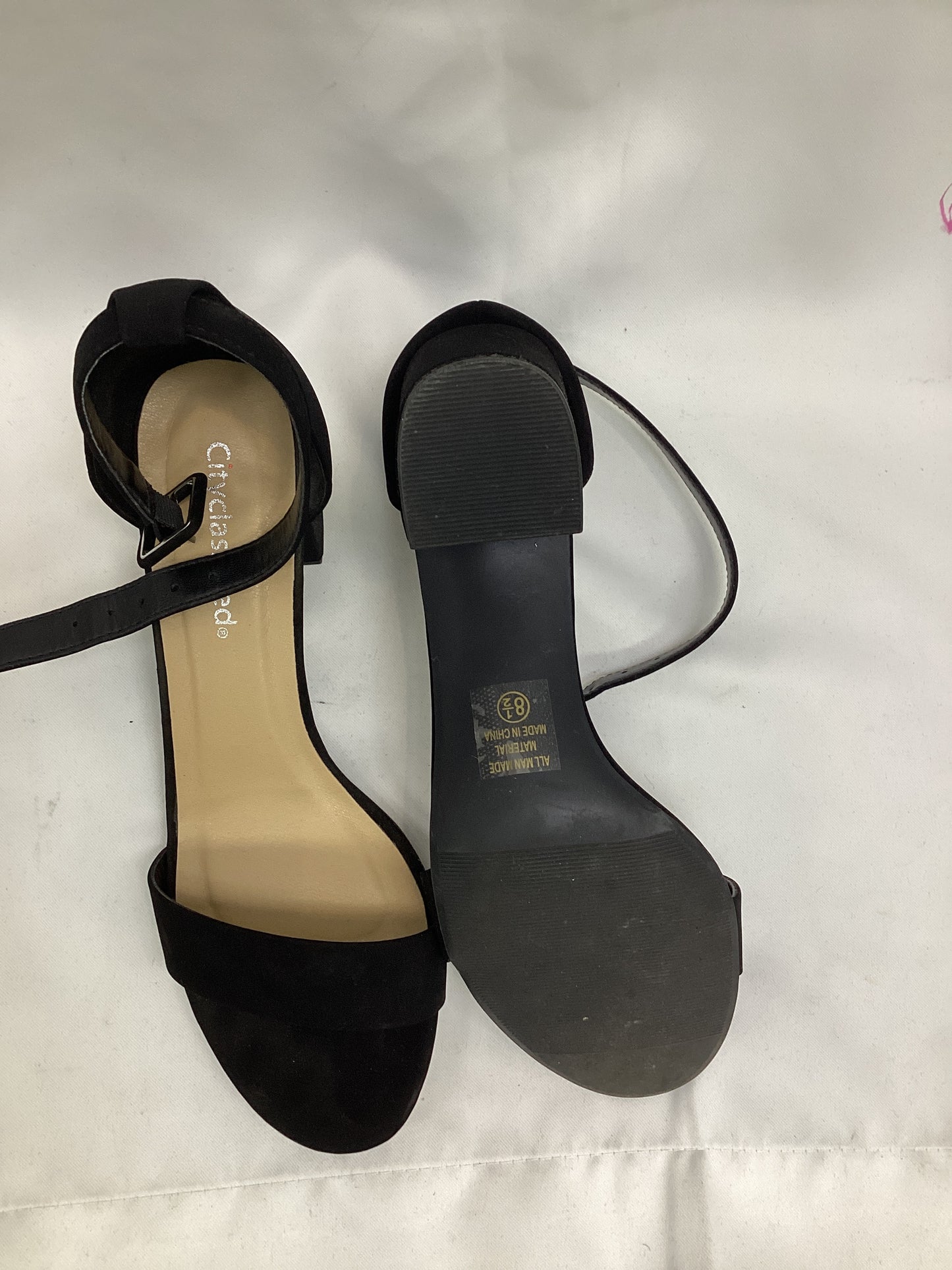 Sandals Heels Block By City Classified In Black, Size:8.5