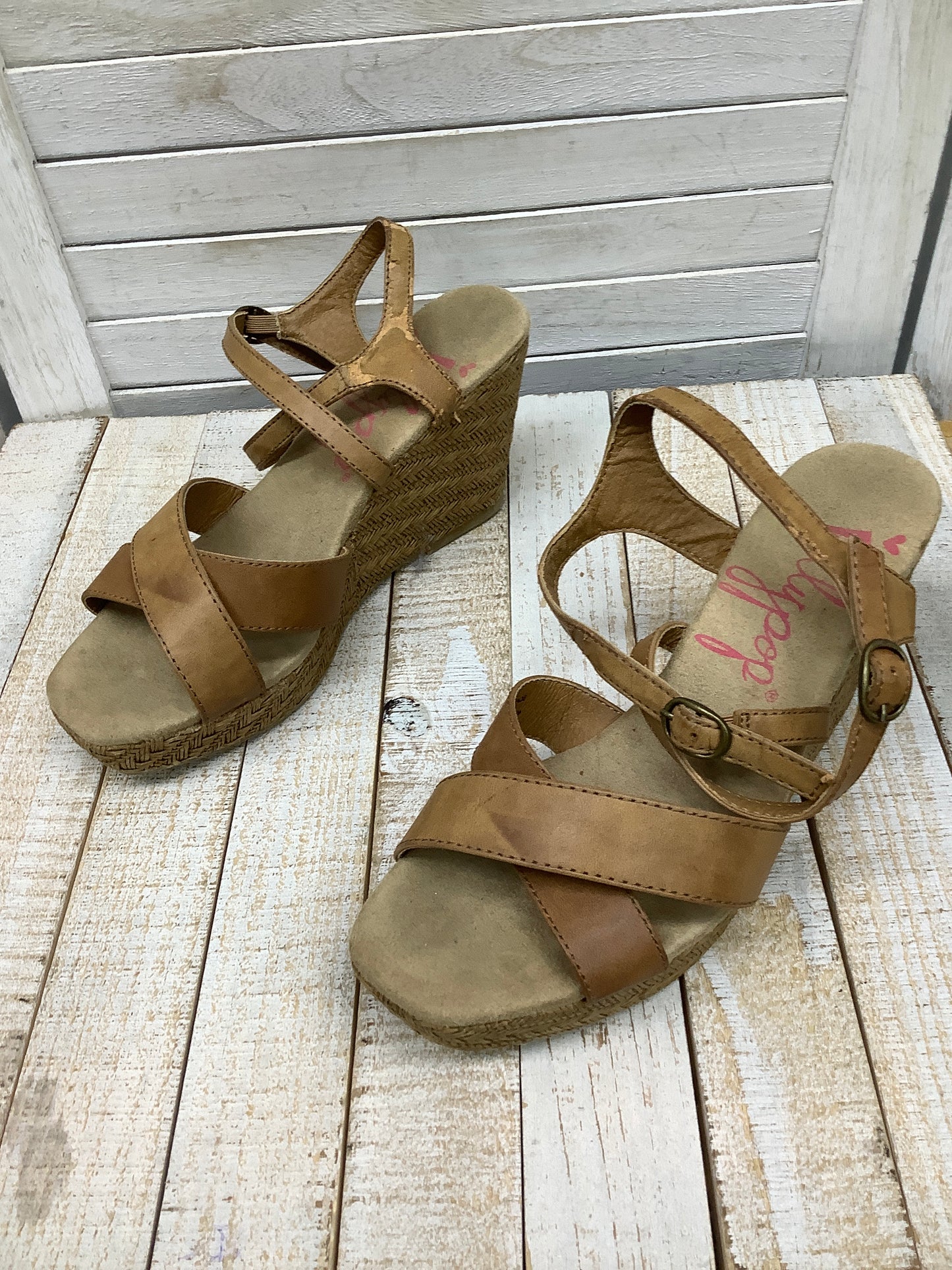 Sandals Heels Wedge By Jelly Pop  Size: 8.5