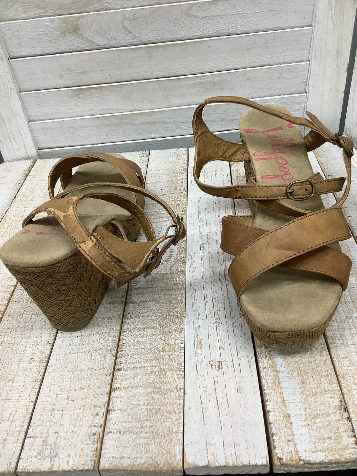 Sandals Heels Wedge By Jelly Pop  Size: 8.5